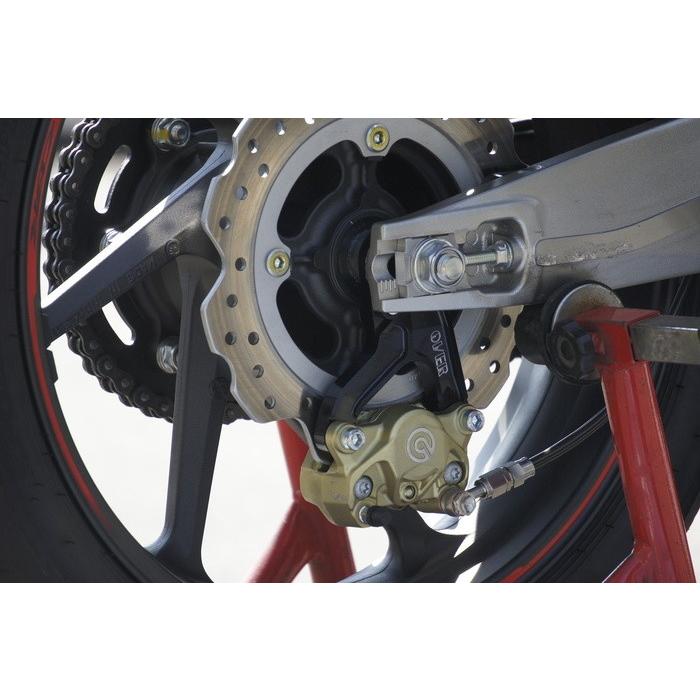 OVER オーヴァー リアキャリパーサポート ブレンボ2P カラー：ブラックアルマイト仕上げ CBR250RR CBR250RR(2017-) HONDA ホンダ ブレーキの画像