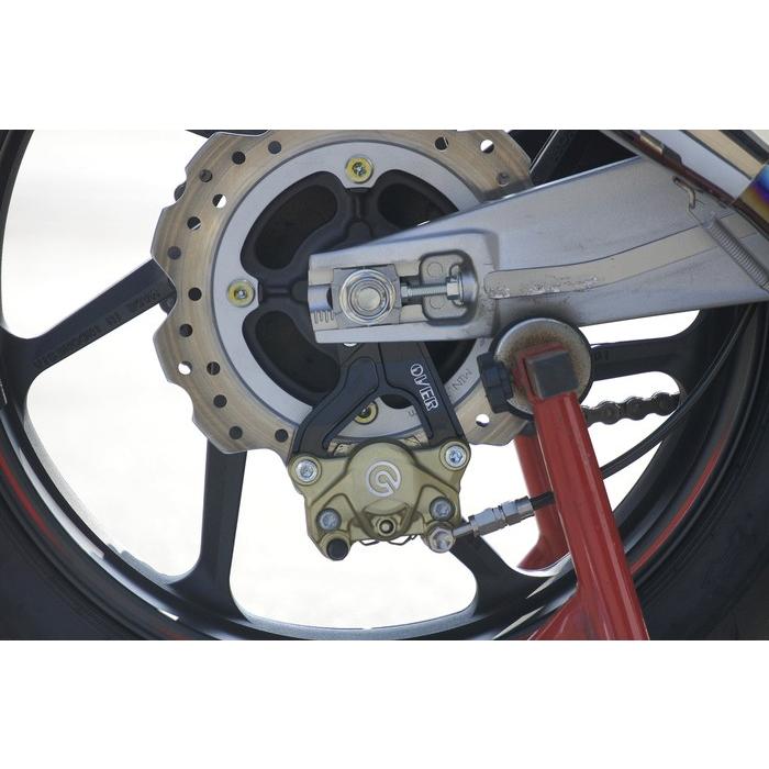 OVER オーヴァー リアキャリパーサポート ブレンボ2P カラー：ブラックアルマイト仕上げ CBR250RR CBR250RR(2017-) HONDA ホンダ ブレーキの画像