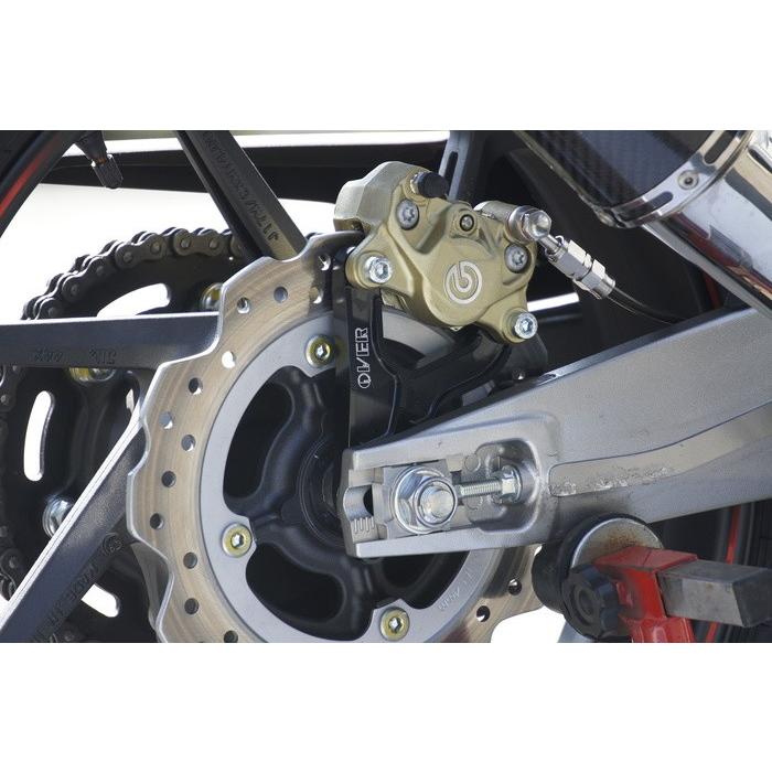 OVER オーヴァー リアキャリパーサポート ブレンボ2P カラー：ブラックアルマイト仕上げ CBR250RR CBR250RR(2017-) HONDA ホンダ ブレーキの画像