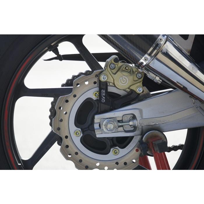 OVER オーヴァー リアキャリパーサポート ブレンボ2P カラー：ブラックアルマイト仕上げ CBR250RR CBR250RR(2017-) HONDA ホンダ ブレーキの画像