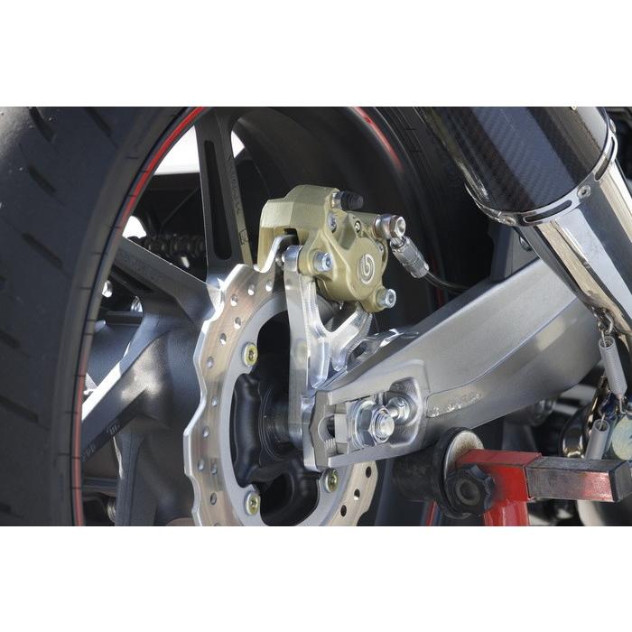 OVER オーヴァー リアキャリパーサポート ブレンボ2P カラー：シルバーアルマイト仕上げ CBR250RR CBR250RR(2017-) HONDA ホンダ ブレーキの画像