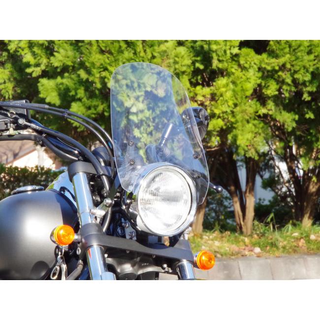 World Walk ワールドウォーク ドラッグスター400用フォークマウントスクリーン スクリーンカラー：スモーク ドラッグスター400 YAMAHA ヤマハ スクリーン 外装の画像