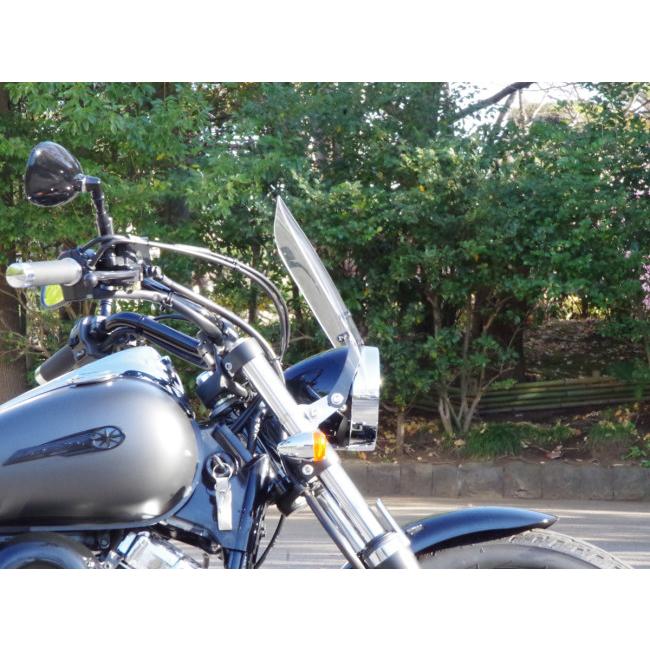 World Walk ワールドウォーク ドラッグスター400用フォークマウントスクリーン スクリーンカラー：スモーク ドラッグスター400 YAMAHA ヤマハ スクリーン 外装の画像