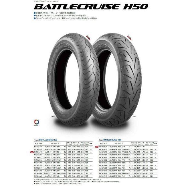 【専用】317 様 BRIDGESTONE（ブリヂストン） BATTLECRUISE H50 【200/55 R17 M/C 78V