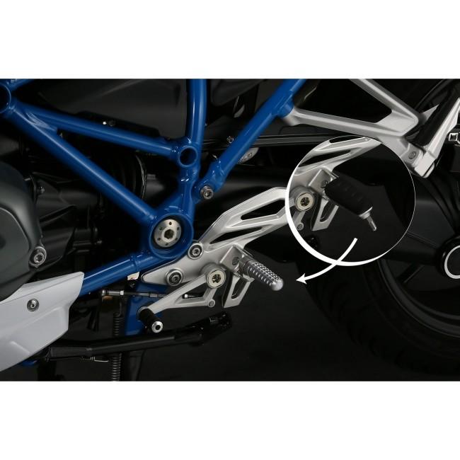 AELLA アエラ ライディングステップバーキット：丸筒タイプ カラー：ホワイト R1200R R1200RS BMW ステップバー ステップ 足回りの画像