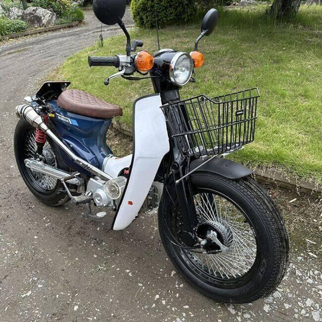 GM-MOTO ジーエムモト ワイドホイール・メッキスポーク＆極太タイヤセット タイプ：前後セット スーパーカブC50 スーパーカブC70 スーパーカブC90 リトルカブ | ブランド登録なし | 08