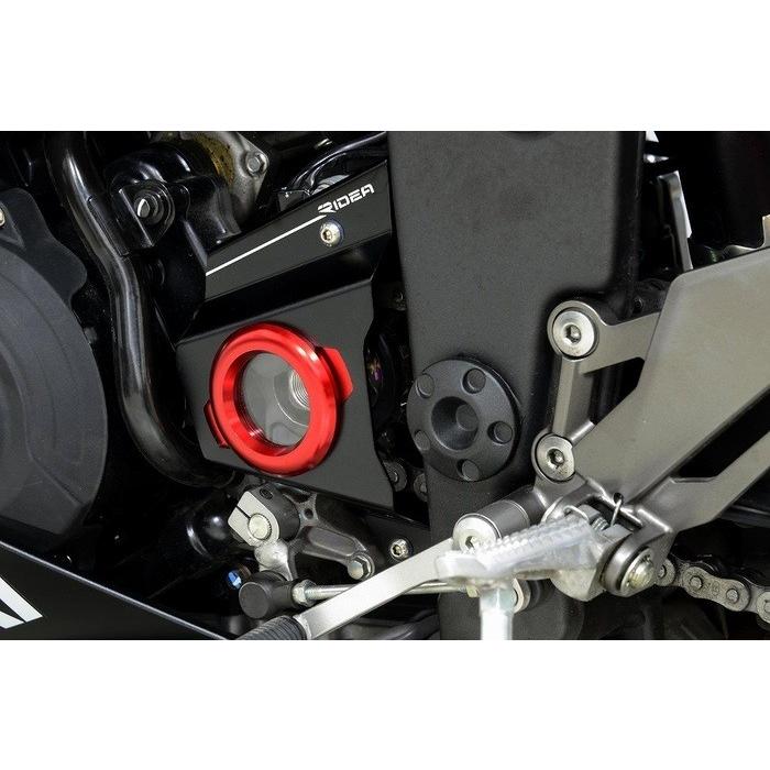 RIDEA リデア スプロケットカバー カラー：レッド Z250 (2013-) ニンジャ250 KAWASAKI カワサキ 外装