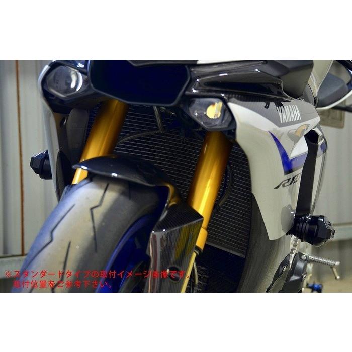 RIDEA リデア フレームスライダー メタリックタイプ カラー：ブラック MT-10 YZF-R1M YZF-R1 YAMAHA ヤマハ エンジンスライダー・フレームスライダー フレームの画像