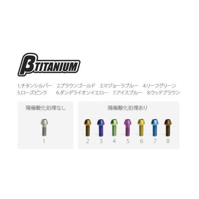 βTITANIUM ベータチタニウム ステアリングステムアンダーチタンボルトキット カラー：マジョーラブルー (陽極酸化処理) H2 ZX-10R KAWASAKI カワサキ ハンドル | βTITANIUM | 02