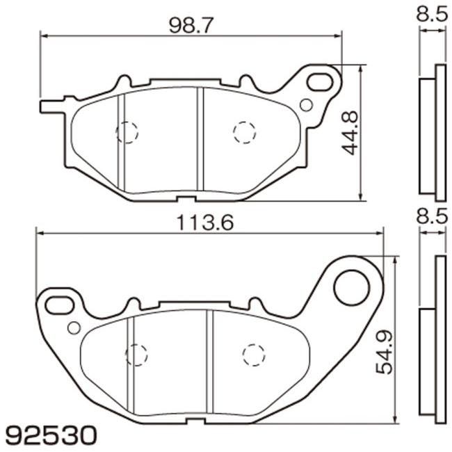 DAYTONA（デイトナ） ゴールデンパッドχ ブレーキパッド MT-03 MT-25