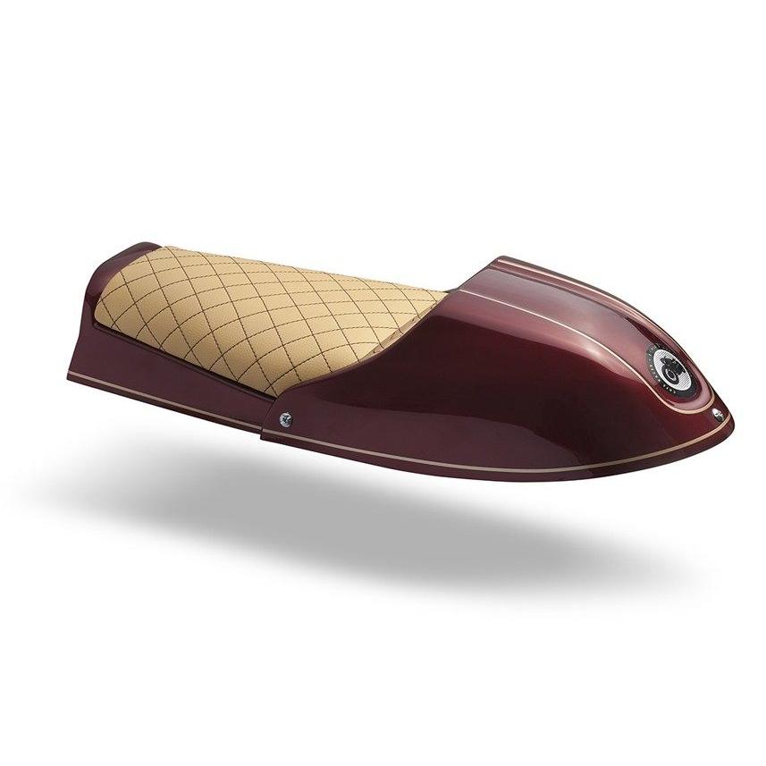 C-RACER C-RACER:シーレーサー BMWカフェレーサーシート ステッチカラー：Black：ブラック / ステッチタイプ：LINE：ライン / 生地の仕様：Brown：ブラウン