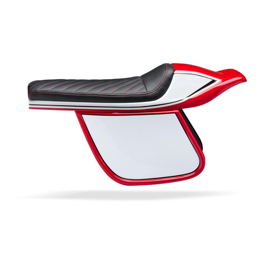 「超メルカリ市」 C-RACER C-RACER:シーレーサー 汎用フラットトラッカーシート サイドゼッケンプレート付き 【3245553563】(20603円)