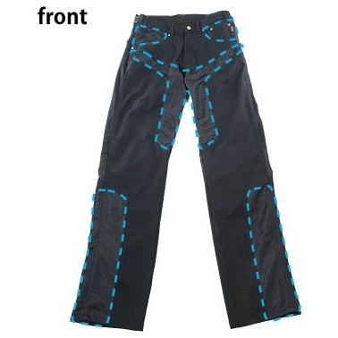 ROUGH＆ROAD ラフ＆ロード ハーフメッシュストレッチブラックデニムパンツLF サイズ：MW(30-36inch) デニムパンツ・ジーンズ・チノパンツ パンツ・ボトムス | ラフ＆ロード | 03