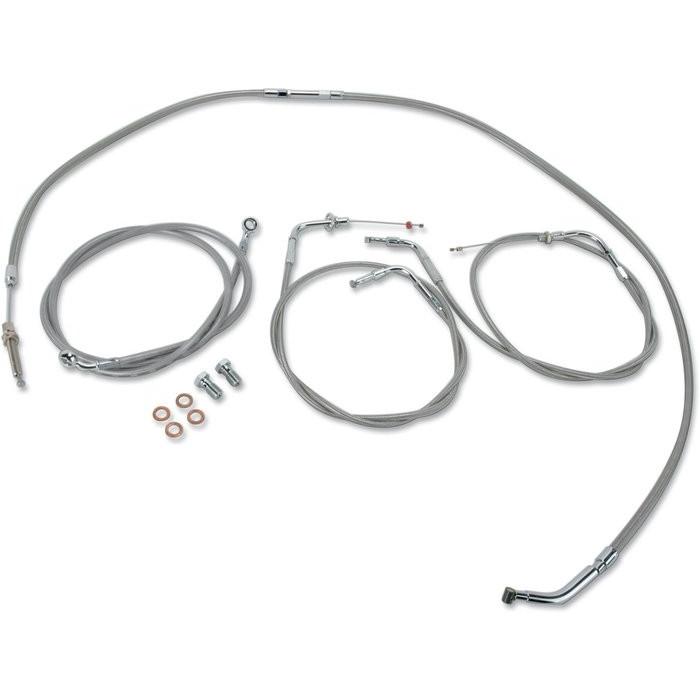 BARON バロン ケーブルキット【CABLE KIT】 BAR HEIGHT：16”／COLOR：Silver [0662-0170] KAWASAKI カワサキ ワイヤーキット ハンドル周辺パーツ ハンドル | ブランド登録なし