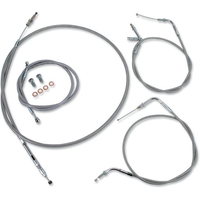 BARON バロン ケーブルキット ステンレス 12” 【CABLE KIT SS [0662-0189]】 BAR HEIGHT：12”／COLOR：Silver [0662-0189] XVS950 V-Star 2009 - 2017 | ブランド登録なし