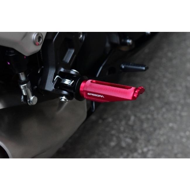 SPEEDRA スピードラ アルミ削り出しステップ レーシングタイプ ステップバーカラー：ブラック / 取付部カラー：シルバー KAWASAKI カワサキ ステップバー | SPEEDRA | 01