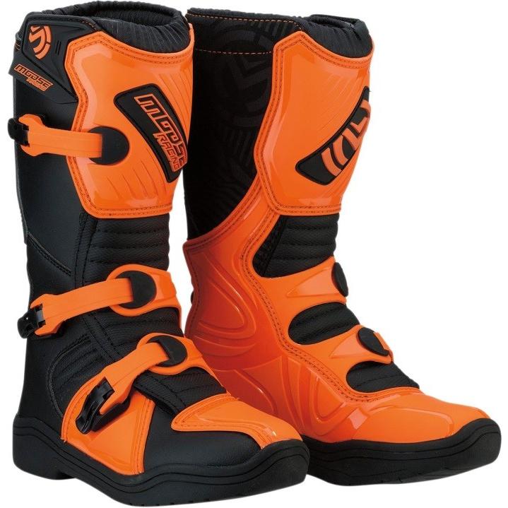 MOOSE RACING MOOSE RACING:ムースレーシング ブーツ S18Y M1.3 ブラック／オレンジ【BOOT S18Y M1.3 BK／OR】【Youth】 サイズ：2 [3411-0438]