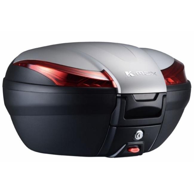 K-MAX ケーマックス K28 50L リアボックス(警告ランプ付き) Cover Color:Silver トップケース・テールボックス 車体用バッグ・ケース