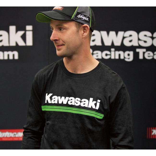 US KAWASAKI US KAWASAKI:北米カワサキ純正アクセサリー 3 グリーンライン ロングスリーブ Tシャツ【3 Green Lines Long Sleeve T-Shirt】 SIZE:4X|ウェビック1号店|01