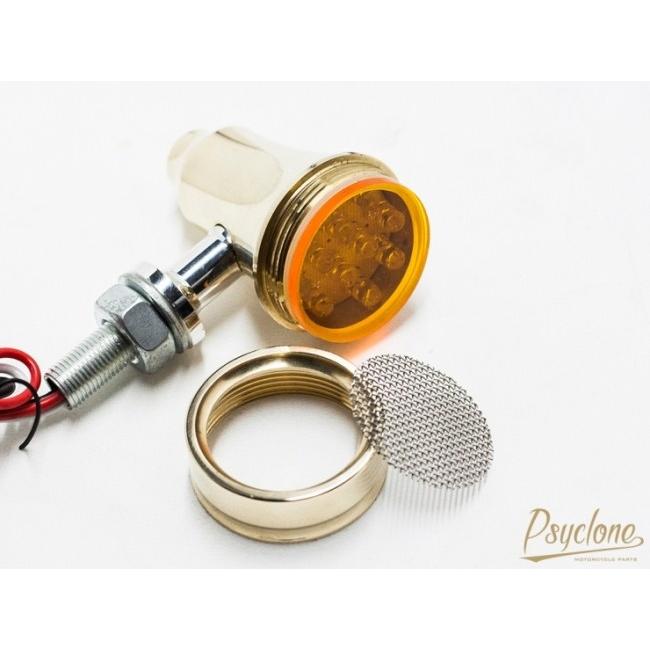 Psyclone ブラス削り出しホーンウインカー4個セット