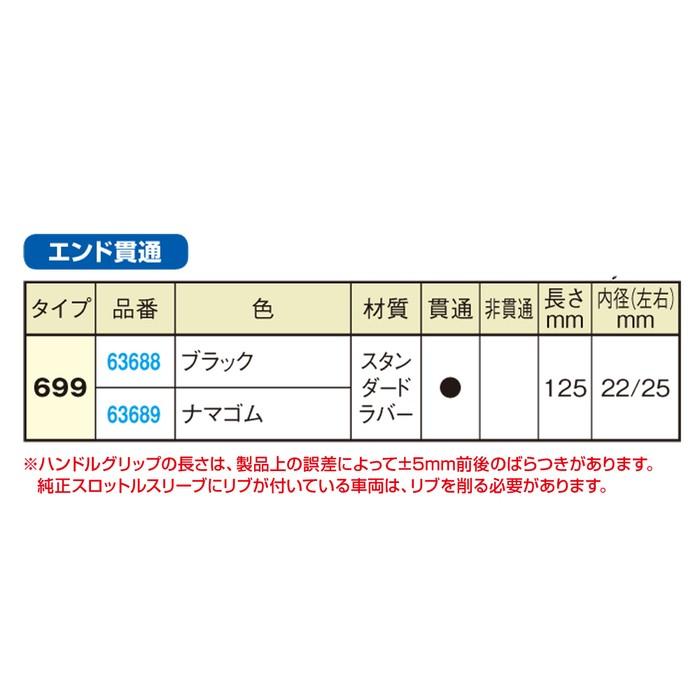 プログリップ PROGRIP スーパーバイクグリップ ＃699 カラー：ブラック
