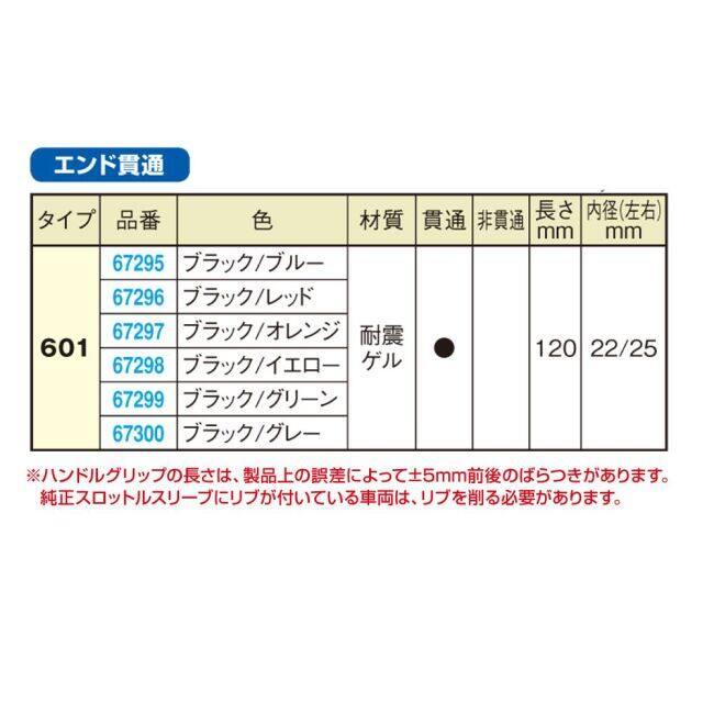 プログリップ PROGRIP スーパーバイクグリップ ＃601 カラー：ブラック