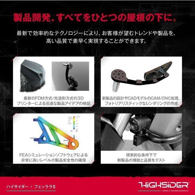 ハイサイダー バーエンドミラー セット DAYTONA（デイトナ） 【Highsider：ハイサイダー】 バーエンドミラー