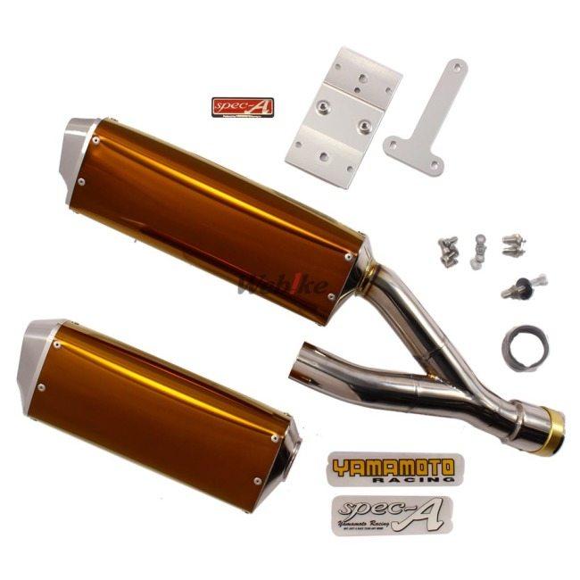 YAMAMOTO RACING ヤマモトレーシング SPEC-A SLIP-ON TWIN チタン 2本出し スリップオンマフラー TYPE-G CBR250RR HONDA ホンダ マフラーの画像