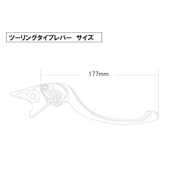 U-KANAYA ユーカナヤ ツーリングタイプ アルミビレットレバーセット アジャスターカラー：マットゴールド / レバーカラー：マットブラック KAWASAKI カワサキ | U-KANAYA | 05