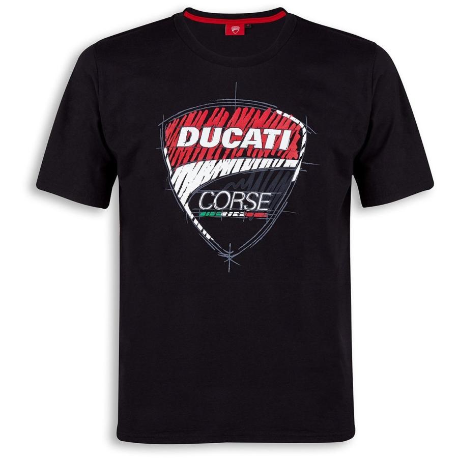 【メール便不可】 DUCATI Performance DUCATI Performance:ドゥカティパフォーマンス スケッチ ブラック Tシャツ サイズ：XS