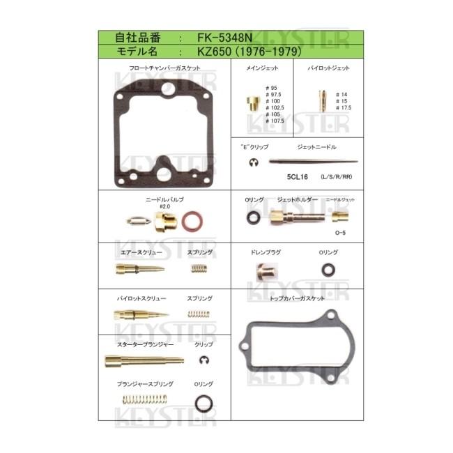 KEYSTER（キースター） キャブレター燃調キット KZ650 KAWASAKI