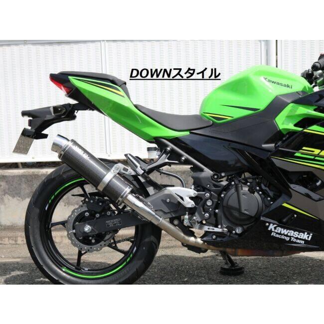 WR’S Ninja250/400 車検対応カーボンマフラー WR'S（ダブルアールズ） WR'S ラウンドタイプ スリップオンマフラー