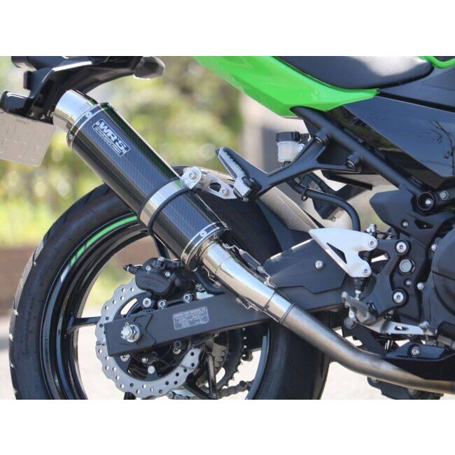WR’S Ninja250/400 車検対応カーボンマフラー WR'S（ダブルアールズ） WR'S ラウンドタイプ スリップオンマフラー