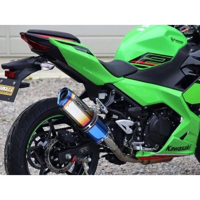 WR'S スリップオンマフラー　焼き色チタン　Ninja400 WR'S（ダブルアールズ） WR'S SS-OVAL スリップオンマフラー タイプ