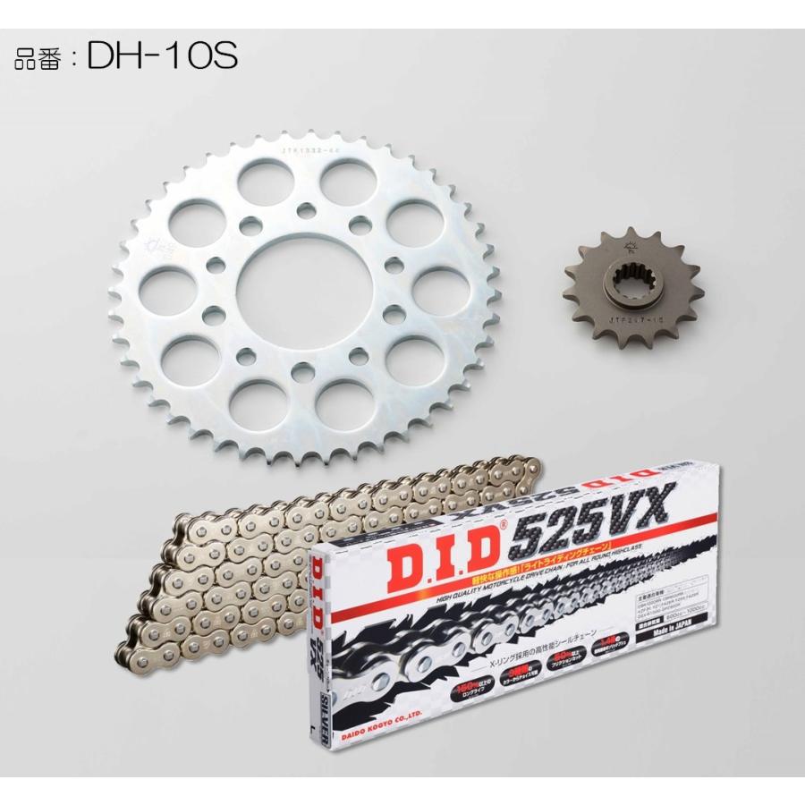 DID ダイドー チェーン＆スプロケット3点交換キット カラー：シルバー