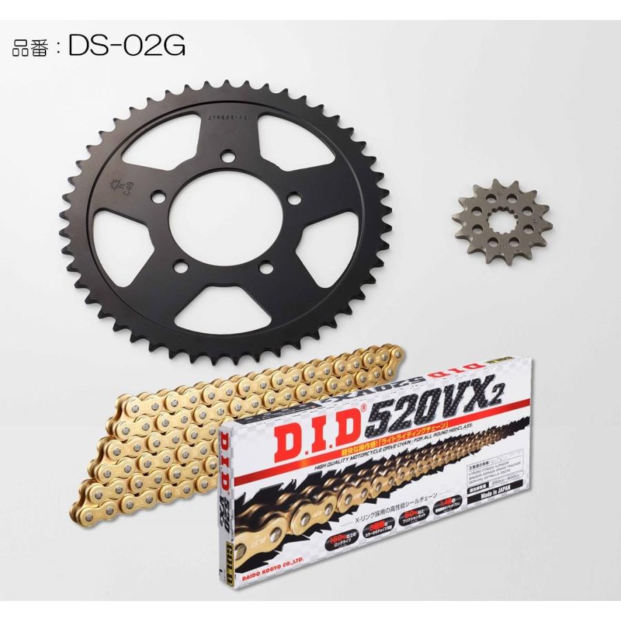 D.I.D DID ダイドー チェーン＆スプロケット3点交換キット カラー 