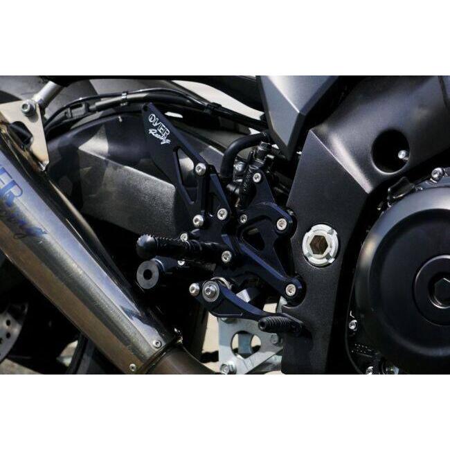 OVER オーヴァー バックステップ 4ポジション カラー：ブラック(アルマイト仕上げ) GSX-S1000F KATANA SUZUKI スズキ ステップ 足回り_11