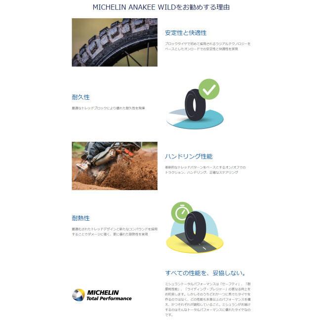 MICHELIN ミシュラン ANAKEE WILD 【80/90-21 M/C 48S TT】 アナキーワイルド タイヤ オフロードタイヤ・トレール/デュアルパーパス オフロードタイヤ | ミシュラン | 08