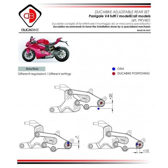 DUCABIKE (DBK) ドゥカバイク (ディービーケー) アジャスタブルステップキット カラー：ブラック／ブラック / バージョン：フルスペック DUCATI ドゥカティ | ブランド登録なし | 04