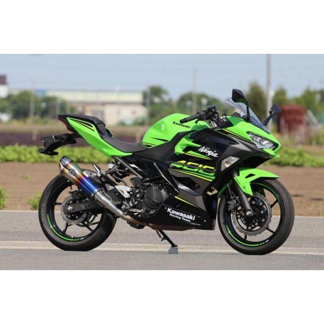 r’s gear アールズギア ワイバンリアルスペック スリップオン Type R サイレンサーカラー：チタンドラッグブルー ニンジャ400 (2014-) KAWASAKI カワサキ | r's gear | 02
