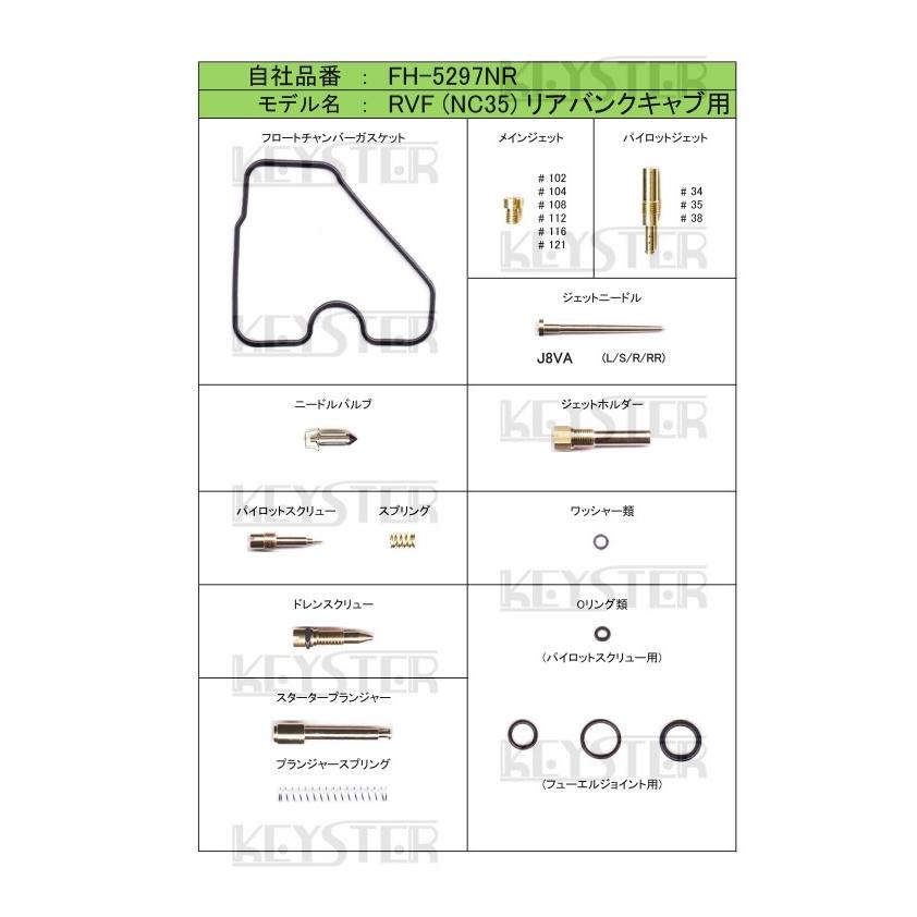 KEYSTER キースター キャブレター燃調キット タイプ：リアバンクキャブ用 RVF400 HONDA ホンダ｜webike｜05