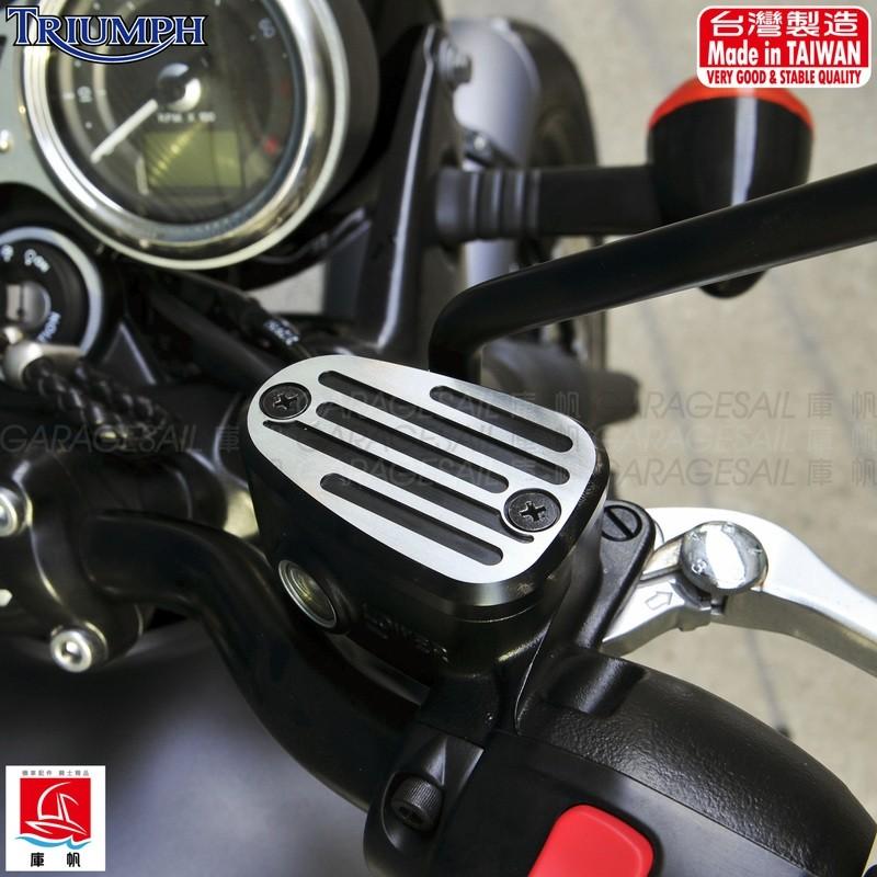 GarageSaiL ガレージセイル ユニバーサルフィンタイプ マスターシリンダーキャップ TRIUMPH 空冷／水冷 COLOR：ANODIZED BLACK トライアンフ ブレーキの画像