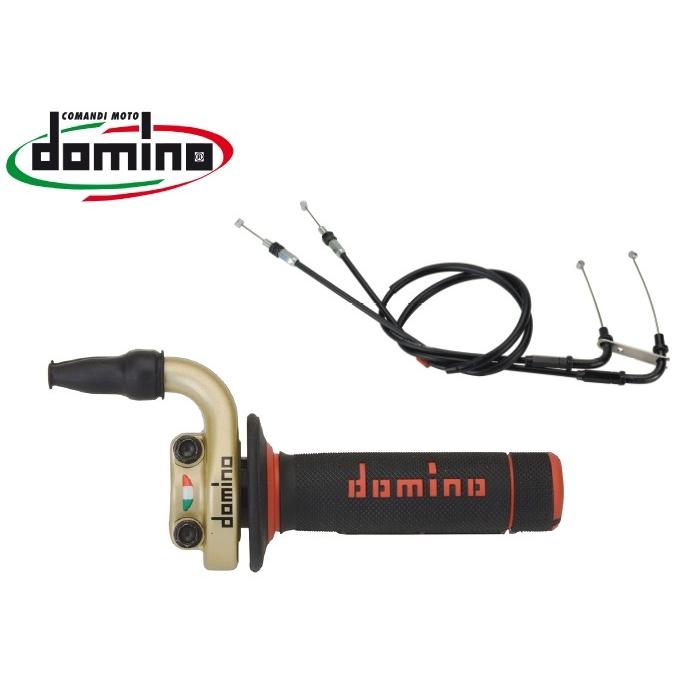 domino - ドミノ オフロード スロットル一揃いの道具 車種専用手あい 色合い：ゴールド KXF450 09-17 KXF250 11-16 KAWASAKI カワサキ 手持ち部分境界線の外側一部分 手持ち部分 車、バイク、自転車-バイク-ハイスロットルキット