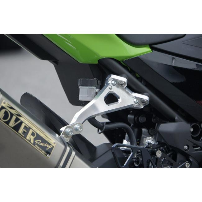 OVER Racing Z900RS アルミビレット マフラーステー シルバー OVER RACING（オーバーレーシング） OVER オーヴァー アルミビレット