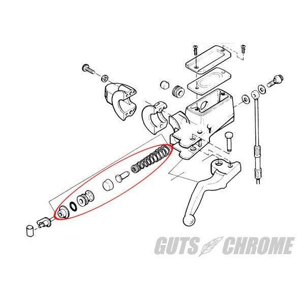 GUTS CHROME ガッツクローム 【W＆W】フロントマスターシリンダリビルドキット 5／8インチ シングルキャリパー用(85-95) HARLEY-DAVIDSON ハーレーダビッドソン | GUTS CHROME | 01