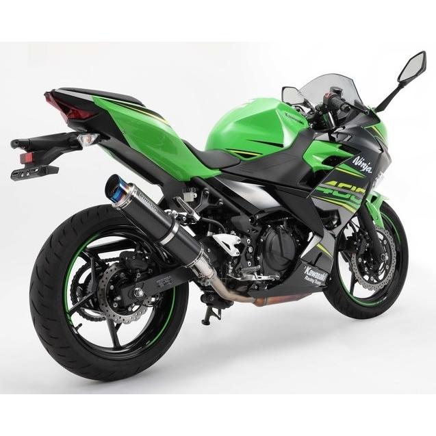 BEAMS ビームス R-EVO2 スリップオンマフラー サイレンサー：カーボン／重量(純正3.3kg)：1.95kg ニンジャ400 (2014-) KAWASAKI カワサキ マフラーの画像