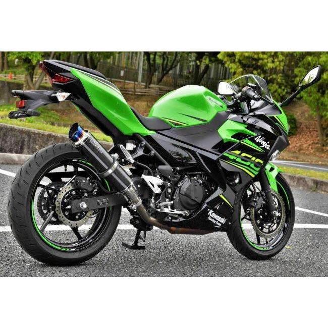 BEAMS ビームス R-EVO2 スリップオンマフラー サイレンサー：カーボン／重量(純正3.3kg)：1.95kg ニンジャ400 (2014-) KAWASAKI カワサキ マフラーの画像
