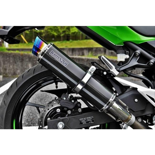 BEAMS ビームス R-EVO2 スリップオンマフラー サイレンサー：カーボン／重量(純正3.3kg)：1.95kg ニンジャ400 (2014-) KAWASAKI カワサキ マフラーの画像