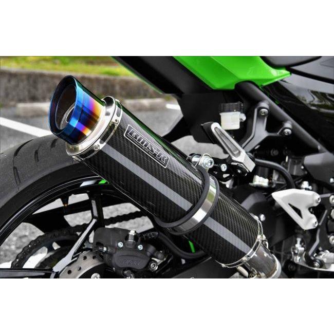 BEAMS ビームス R-EVO2 スリップオンマフラー サイレンサー：カーボン／重量(純正3.3kg)：1.95kg ニンジャ400 (2014-) KAWASAKI カワサキ マフラーの画像