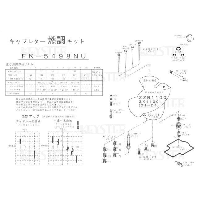 KEYSTER（キースター） キャブレター燃調キット ZZR1100/ZX-11